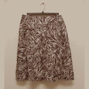 Ann Taylor Brown White Skirt Size 4